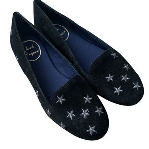 Jack Rogers Starstruck suede loafers with embroidered stars Sz 7